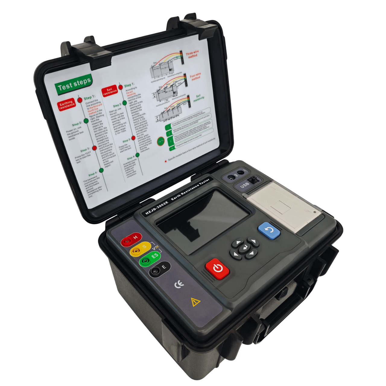 Huazheng HZJD-3002E earth resistance tester earth resistance meter ground resistance tester ground resistance measuring instrument