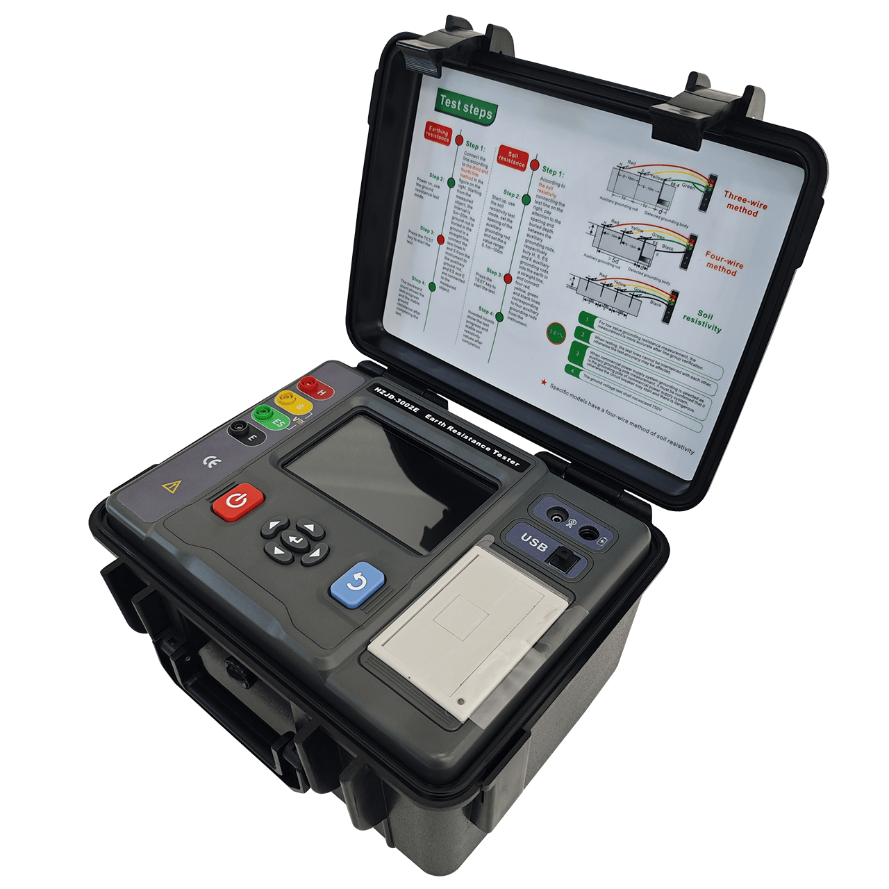 Huazheng HZJD-3002E earth resistance tester earth resistance meter ground resistance tester ground resistance measuring instrument