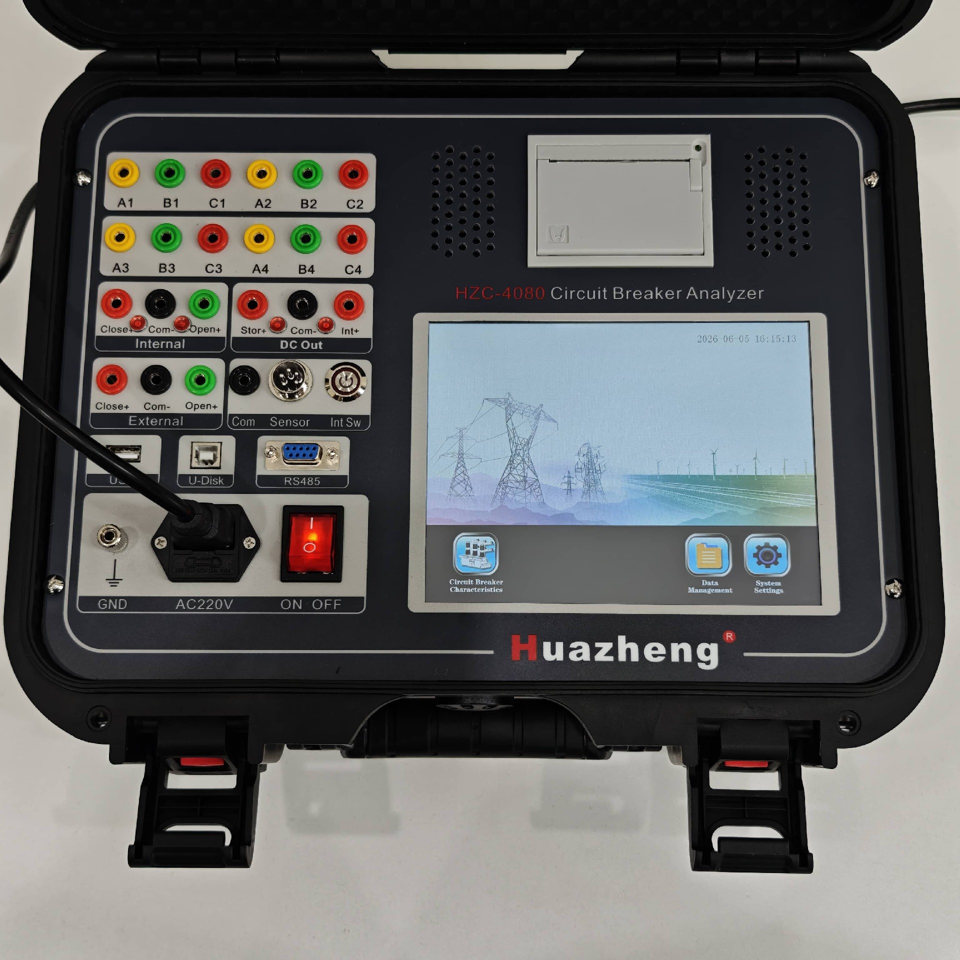 Huazheng High Voltage Switchgear Timing Test Device HZC-4080 Dynamic Resistance Circuit Breaker Analyzer
